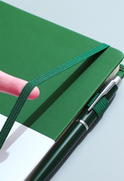 Benutzer definierte A5 Hardcover PP Leder Meeting Notizbuch Journal Planer Tagebuch Notizbuch Sattel heftung Bindung mit Gummiband