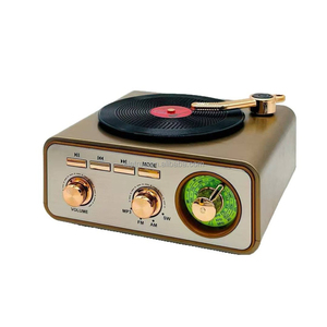 Altavoz Retro con Forma de Disco de Vinilo MD-1217BT MD-1317BT, Regalo de Audio Atómico, Radio Inalámbrica BT AM FM SW - Product Image 1