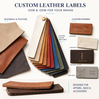 Étiquette en cuir PU ou similicuir personnalisée avec logo en relief ou en creux, gravure laser, patch en cuir véritable pour chapeaux, vêtements et jeans