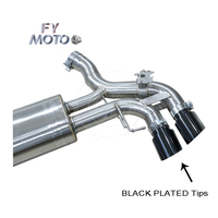 Système d'échappement Catback avec embouts noirs pour BMW M5 F90 S63 4.4T Valvetronic