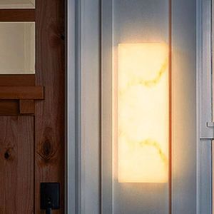 Lampe murale extérieure étanche en faux marbre pour entrée de villa, cour et éclairage paysager - Product Image 4