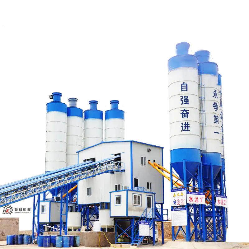 Stabiele Prestaties Van Commerciële Grote En Middelgrote Cementmengfabrieken In Hzs180 Betonmenginstallatie