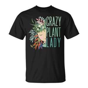 T-shirt promotionnel Crazy Plant Lady Garden Gardening pour les amateurs de plantes - Product Image 1