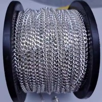 Mode 925 argent Sterling DC coupe chaîne à maillons cubains pour les femmes faisant Anti ternissement Bracelet collier bijoux à bricoler soi-même accessoires