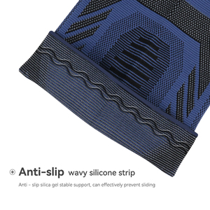 Rodillera de compresión tejida en <span class=keywords><strong>3D</strong></span> con soporte de resorte para levantamiento de pesas y sentadillas, venta al por mayor, logotipo personalizado BOLI - Product Image 2