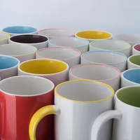 Tasse à café en céramique imprimée avec logo personnalisé de 10oz tasse en céramique personnalisée tasse à café en porcelaine avec poignée cadeau