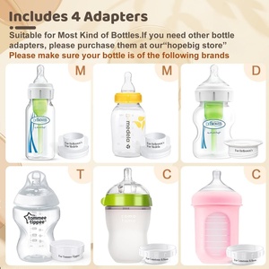 Portable Cordless Travel Bottle Warmer for Baby Milk & Breastmilk Custom with 4 <b>Adapters</b> & <b>USB</b> <b>Plug</b> Rechargeable - Product Image 2