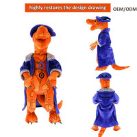 Boneka Dinosaurus Kustom Berkualitas Tinggi, Mainan Plushie dengan Kerangka Internal Fleksibel untuk Koleksi dan Hadiah