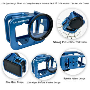 Estuche protector <span class=keywords><strong>GoPro11</strong></span> para Hero10/9 Borde azul anticaída con accesorios de disipación de calor para cámara de deportes de acción - Product Image 6