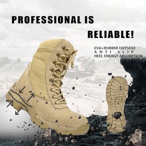 <span class=keywords><strong>Stivali</strong></span> Desert in Pelle Scamosciata e Tessuto Oxford con Cerniera, Cinturini, Colletto Imbottito, Suola Traspirante e Avvolgente, Scarpe di Sicurezza - Product Image 5