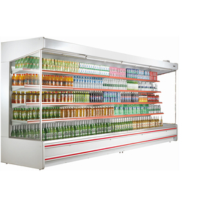 Réfrigérateur vitrine ouverte multi-étagères pour supermarché, système de refroidissement à rideau d'air vertical, pour fruits et légumes - Product Image 4