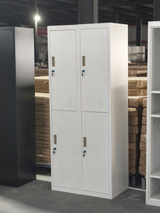 Armario de Almacenamiento de Acero de 4 Puertas, Armario Metálico Comercial para Ropa, <span class=keywords><strong>Armarios</strong></span> Resistentes para Personal de Oficina, Gimnasio, Escuela, con Cerradura de Combinación - Product Image 2