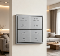 Interrupteur mural intelligent KNX 4 gangs 8 commandes avec matériau PC, 30V DC, indice de protection IP20, compatibilité avec l'application KNX pour usage domestique