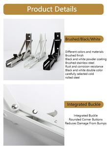 Thickened Folding Bracket Universal Shelf Foldable Wall Wall Fixed Right Angle Support Support Bracket Triangle <strong>Other</strong> <strong>Hardware</strong> - Product Image 5