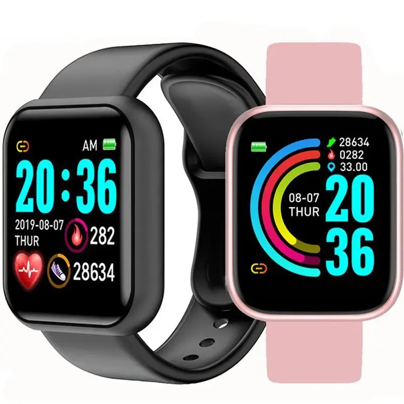 2022 D20 Smart Watch Men Women Blood Pressure Fitness Tracker Bracelet Smart Clock Y68 Waterproof Sport D20s Smartwatch Android