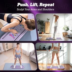 Tabla Abdominal Multifuncional con Rebote Automático, Ajustable, para Ejercicio en Casa, Pilates, Reformer, de Acero, para Flexiones y Salud Corporal - Product Image 4