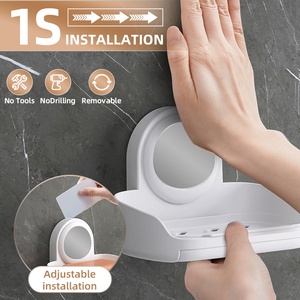 Potente <span class=keywords><strong>Portasapone</strong></span> da Parete con <span class=keywords><strong>Ventosa</strong></span>, Supporto Adesivo in Plastica per <span class=keywords><strong>Doccia</strong></span> e Bagno - Product Image 4