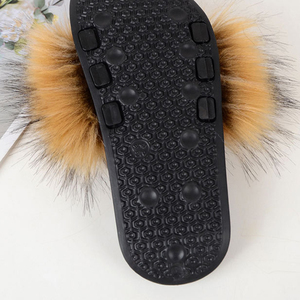 <span class=keywords><strong>Mules</strong></span> d'intérieur en fourrure synthétique rose et blanche pour femmes, pantoufles douillettes de luxe pour l'<span class=keywords><strong>hiver</strong></span>, logo personnalisé, sandales moelleuses - Product Image 5