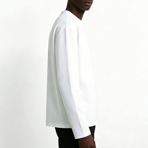 <span class=keywords><strong>T</strong></span>-<span class=keywords><strong>shirt</strong></span> personnalisé pour homme, 100% coton, qualité supérieure, col rond <span class=keywords><strong>côtelé</strong></span>, manches longues, streetwear, <span class=keywords><strong>t</strong></span>-<span class=keywords><strong>shirt</strong></span> lourd 100% coton pour homme - Product Image 3