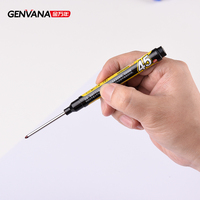 Marqueur permanent GENVANA avec logo personnalisé, pointe extra longue de 45 mm, pour travaux de construction, trous profonds, charpentier, travail du métal