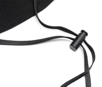 Chapeau Bob Noir Respirant à Trous Séchage Rapide, Grande Bordure Réglable Anti-UV, Unisexe, pour Sports de Plein Air, Chapeau de Papa