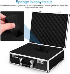 Maletín de Aluminio para Portátil, para Hombre o Mujer, Metálico, con Espuma para Viajeros, Equipaje, Artesanos, Viajes, Dinero en Efectivo - Product Image 6