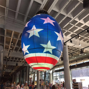 Tùy chỉnh trong nhà/ngoài trời đầy đủ màu sắc <span class=keywords><strong>LED</strong></span> bóng hình cầu Màn hình hiển thị ip43 đánh giá 3-năm Bảo Hành Vòng tròn mềm mua sắm quảng cáo - Product Image 1