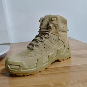 TSB08 Definite Outdoor Sports Tactical <b>Boots</b> Cow Suede Genuine Leather Middle Cut Ankle <b>Hiking</b> Khaki Shoes Lightweight Desert - Product Image 4