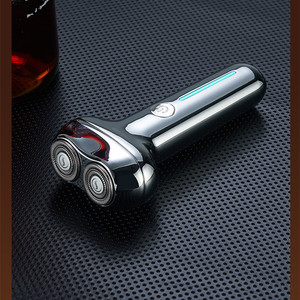เครื่องโกนหนวดแบบใบมีดคู่โลหะทั้งหมดสำหรับผู้ชาย กันน้ำ IPX4 แบตเตอรี่ลิเธียมไอออนแบบชาร์จได้ ใช้งานได้นาน 60 นาที เครื่องโกนหนวดไฟฟ้าไร้สาย - Product Image 5
