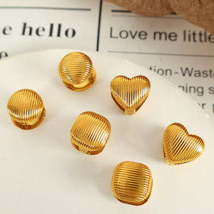 Stud Earrings Heart Shell Clover Geometric Pattern <b>Titanium</b> Steel Women's Jewelry Party Fashion Earrings - Product Image 3