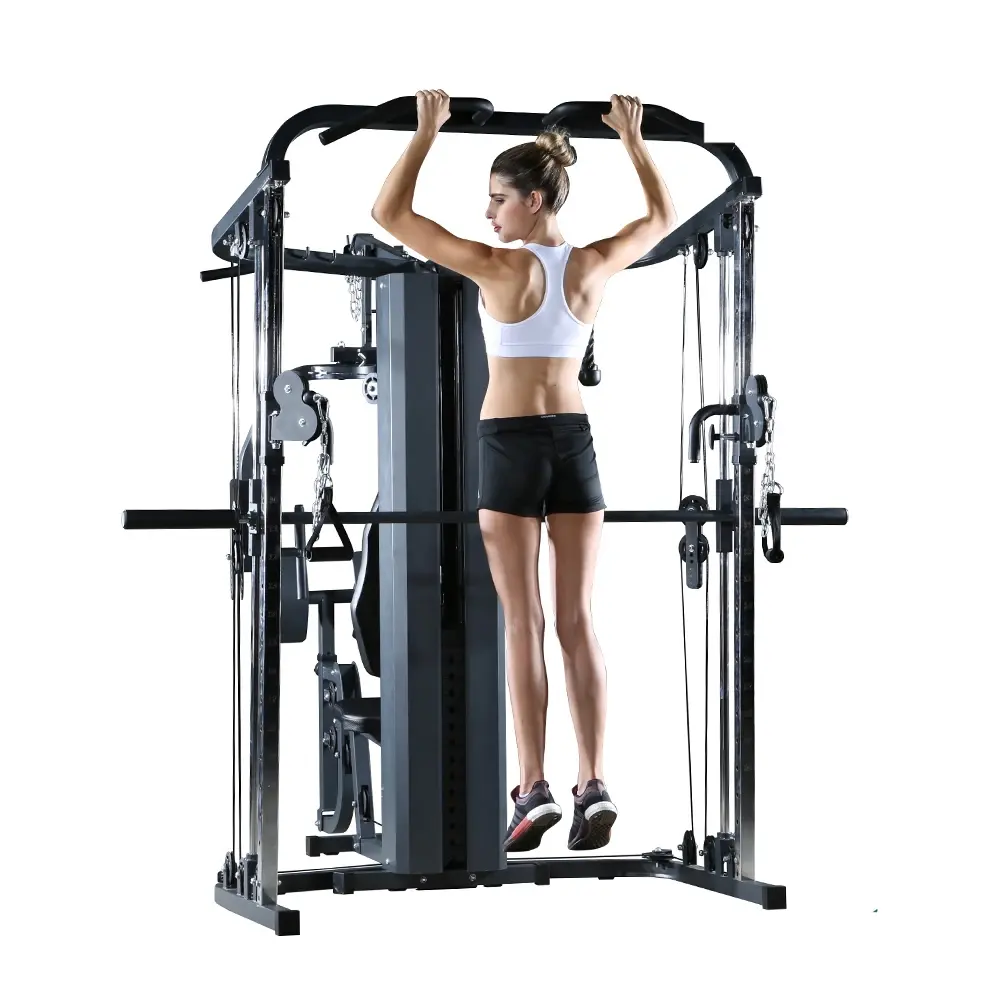 Preço barato comercial seis estações Home Gym Equipment para venda ao ar livre fitness equipamentos peso placa smith máquina