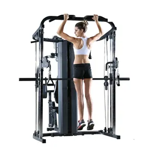Satılık ticari ucuz fiyat altı istasyonları ev için spor salonu ekipmanları açık alan fitness ekipmanları ağırlık plakası smith makinesi