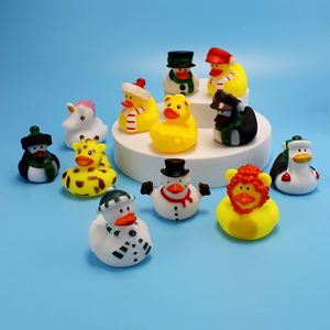 Canard en caoutchouc personnalisé pour Noël, jouet de bain pour bébé, jouet de baignoire unique pour enfants avec motifs amusants, jouets promotionnels - Product Image 4