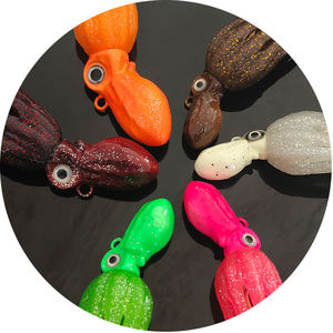 Falda de calamar Jigging Jig Head Hook señuelo de pesca cebo 100g-300g Kevlar Cable <span class=keywords><strong>SX</strong></span> interruptor para peces de agua salada carpa cauchos Tai lentos - Product Image 2