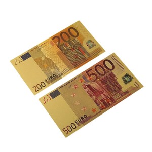 Vente en gros de feuilles d'or de collection 7 pièces double face <span class=keywords><strong>euro</strong></span> PET Prop <span class=keywords><strong>Money</strong></span> Play <span class=keywords><strong>Movie</strong></span> pour Halloween Christmas Parties - Product Image 4