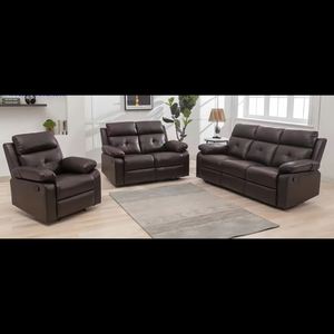 Antique Furniture Modern Design Electric 1+2+3 Recliner <b>Sofa</b> Set with Cooling & Massage Features Genuine Air <b>Leather</b> Wood Frame - Product Image 2