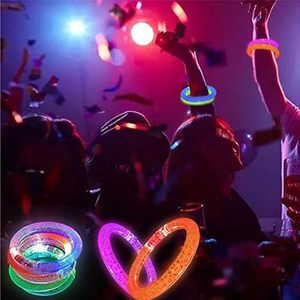 Colorful Medium <b>Light</b> up <b>DMX</b> Glow Remote <b>Controlled</b> Sound Activated LED Bracelet with ABS+Silicone for April Fool's Day - Product Image 4
