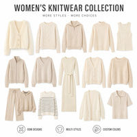 Vêtements d'extérieur en fausse fourrure sur mesure en gros pour femmes, cardigan en tricot, hauts pour filles, pulls pour femmes