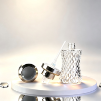 Flacon pompe en verre de luxe 30ml 50ml 80ml pour fond de teint, avec espace pour étiquette, emballage pour cosmétiques, soins de la peau, sérum