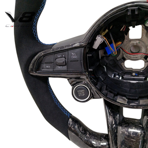 Volante de Fibra de Carbono Real Personalizado Estilo Deportivo de Carreras para Interiores de Auto V8carbon para <span class=keywords><strong>Giulia</strong></span> Stelvio Tonale 20+ - Product Image 2