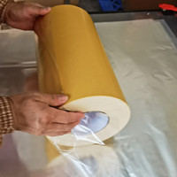 Ruban adhésif en tissu polyester double face haute qualité 306 mm, résistant à la chaleur, adhésif solvant pour scellage de cartons