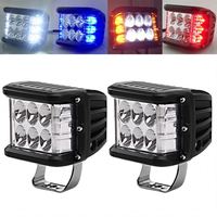Luces Estroboscópicas LED RGBW para Motocicleta, Barra de Advertencia de 60 Pulgadas, Color Blanco, Azul y Cuadrado