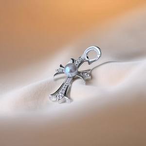 31279DIY Accesorios de Perlas, Colgante de Plata S925 para Mujer, Base Vacía para Perlas de 6-8mm, Precioso Colgante de Moda con Patrón de Animales - Product Image 2