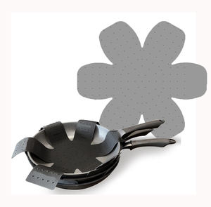 แผ่นรองป้องกันโต๊ะกันรอยขีดข่วนแผ่นรองหม้อซิลิโคนแผ่นป้องกันกระทะซ้อนสำหรับเครื่องครัว - Product Image 1