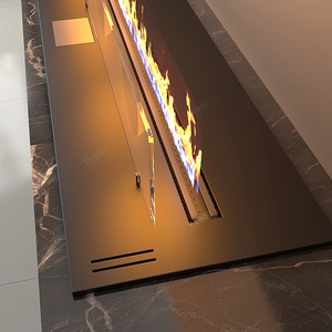 Caminetto a <span class=keywords><strong>Bioetanolo</strong></span> Moderno in Acciaio Ultra-Sottile con Accensione Manuale, Caminetto a Combustione di Etanolo per Arredamento Interno - Product Image 2