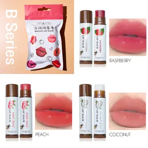 Set Balsem Bibir Warna Ujung & Ujung Kaki, Set Riasan Bibir Memberi Nutrisi Bibir Segar Glasir Tabir Surya Grosir