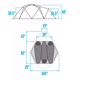 Carpa Profesional Personalizada para 3 Personas, 4 Estaciones, Carpa de Invierno para Acampar, Resistente a la Nieve, Carpa de Expedición para Montañismo en Climas Extremos - Product Image 4