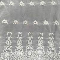 Tissu en dentelle florale respirant et hydrosoluble 100% coton pour vêtements ou robe hawaïenne, tissu en dentelle brodée