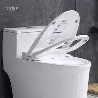 Couvercle de bidet électrique chauffant avec couvercle de toilette intelligent en forme de V avec siège de toilette intelligent ultra mince à distance