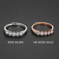 Bague d'éternité en argent S925 avec pierre de moissanite ronde taille brillant 3MM, prête à être expédiée, bague de fiançailles, bijoux pour femmes